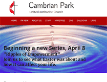 Tablet Screenshot of cambrianparkumc.org